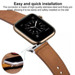 Cinturino per orologio xDfind con fibbia a rivetto in vera pelle, For Apple Watch 42 / 44 / 45 / 46 / 49mm