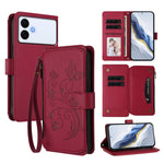 Portafoglio multi-carta con cerniera e motivo farfalla per Galaxy S26 FE, S26+ e