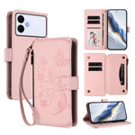 Portafoglio multi-carta con cerniera e motivo farfalla per Galaxy S26 FE, S26+ e