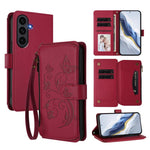 Portafoglio multi-carta con cerniera e motivo farfalla per Galaxy S26 FE, S26+ e