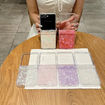 Set di tre custodie con texture perlata per Galaxy Z Flip8 5G e Samsung Galaxy Z