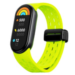 Cinturino per orologio in silicone con fibbia magnetica nera xDfind Holes, For Xiaomi Smart Band 10 / 9 / 8