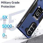 Custodia antiurto antiscivolo con anello per Samsung Galaxy Z Fold6