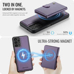 Portafoglio con fibbia in pelle per Samsung Galaxy A13, A04s, A53, A33 e A52 con
