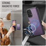 Portafoglio con fibbia in pelle per Samsung Galaxy A13, A04s, A53, A33 e A52 con