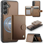 Portafoglio con fibbia in pelle per Samsung Galaxy A13, A04s, A53, A33 e A52 con