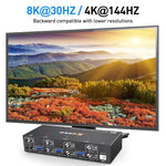 KVM Switch USB 3.0 Dual Monitor 8K 30Hz per 3 PC