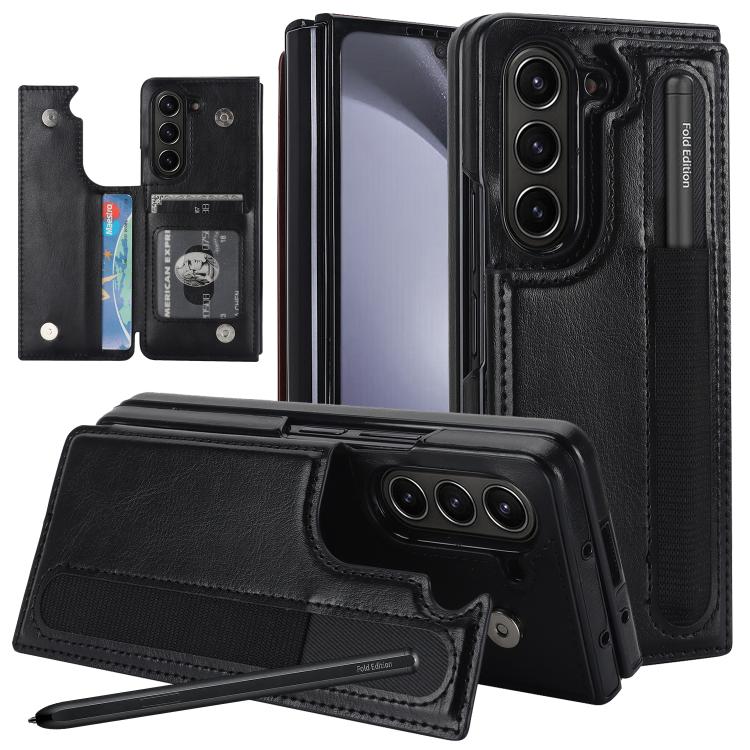 Custodia pieghevole in PU con doppia fibbia per Galaxy Z Fold8 Ultra 5G e