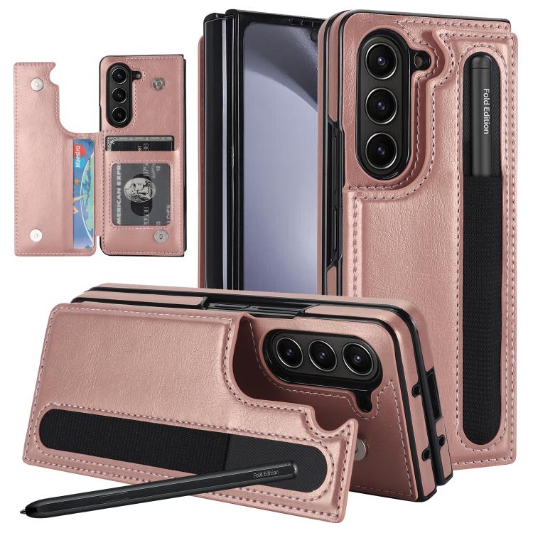 Custodia pieghevole in PU con doppia fibbia per Galaxy Z Fold8 Ultra 5G e