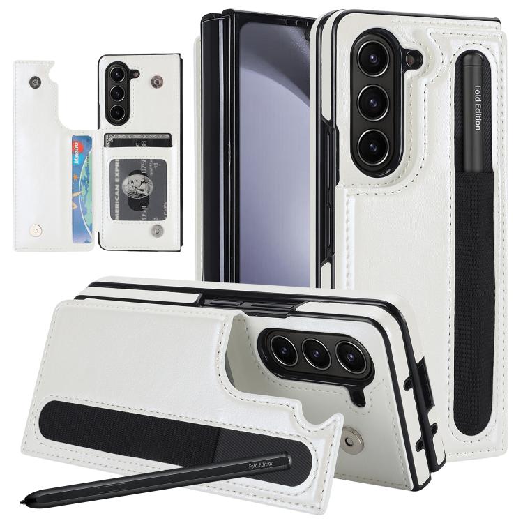 Custodia pieghevole in PU con doppia fibbia per Galaxy Z Fold8 Ultra 5G e
