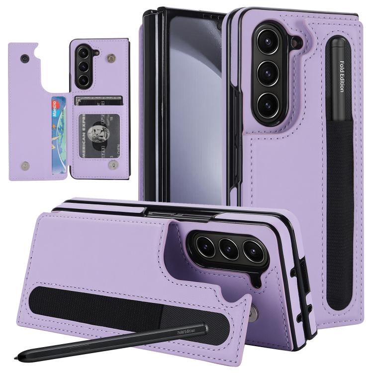 Custodia pieghevole in PU con doppia fibbia per Galaxy Z Fold8 Ultra 5G e