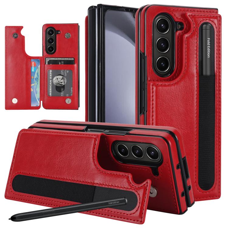 Custodia pieghevole in PU con doppia fibbia per Galaxy Z Fold8 Ultra 5G e
