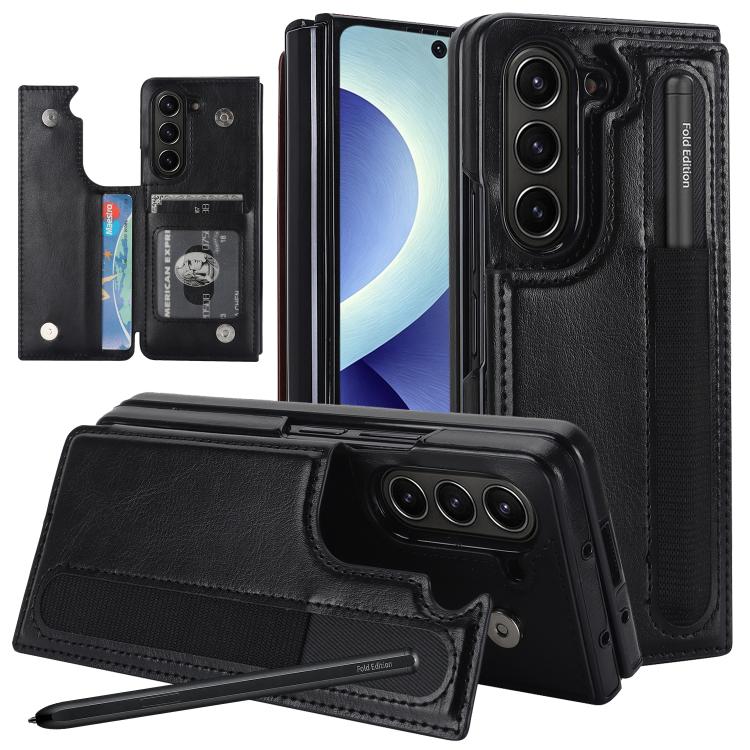 Custodia pieghevole in PU con doppia fibbia per Galaxy Z Fold8 Ultra 5G e