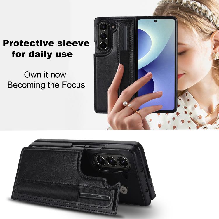 Custodia pieghevole in PU con doppia fibbia per Galaxy Z Fold8 Ultra 5G e
