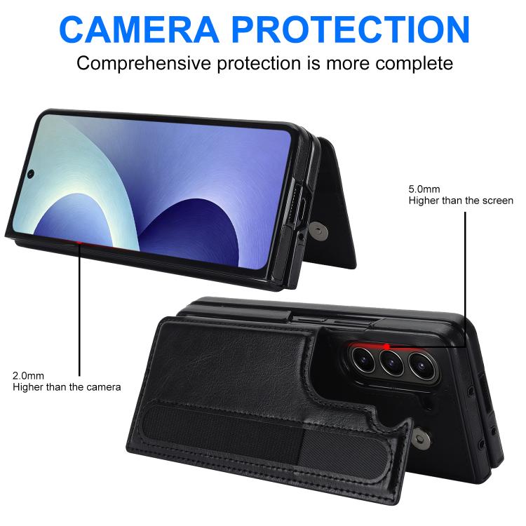 Custodia pieghevole in PU con doppia fibbia per Galaxy Z Fold8 Ultra 5G e