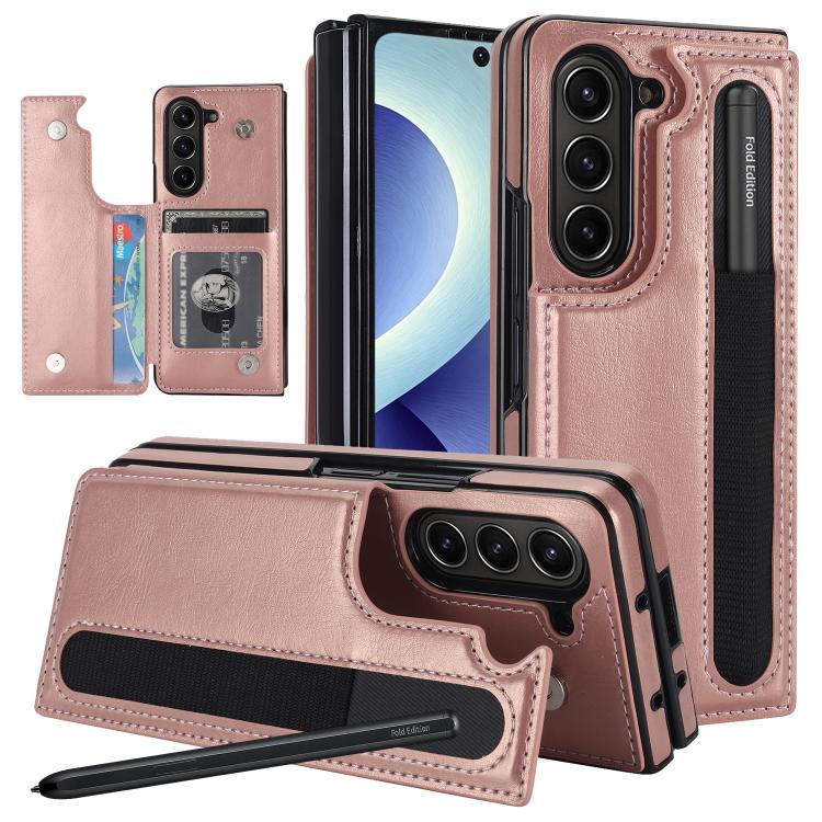 Custodia pieghevole in PU con doppia fibbia per Galaxy Z Fold8 Ultra 5G e