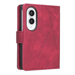 Custodia in pelle con texture a rombi e fibbia magnetica per Galaxy Z Fold8 5G