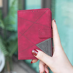 Custodia in pelle con texture a rombi e fibbia magnetica per Galaxy Z Fold8 5G