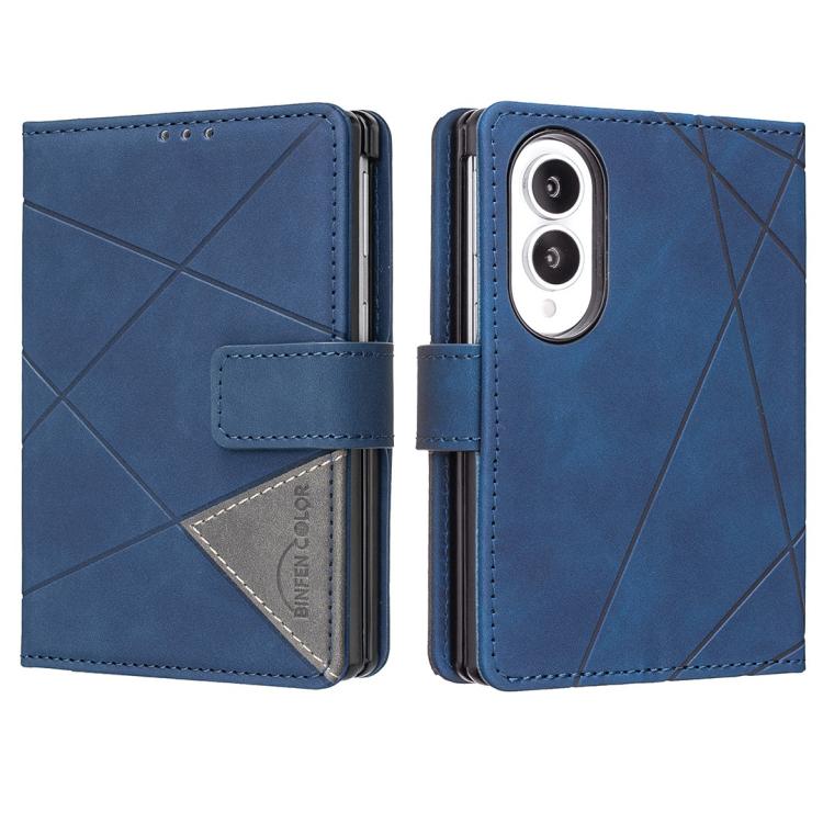 Custodia in pelle con texture a rombi e fibbia magnetica per Galaxy Z Fold8 5G