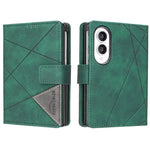 Custodia in pelle con texture a rombi e fibbia magnetica per Galaxy Z Fold8 5G