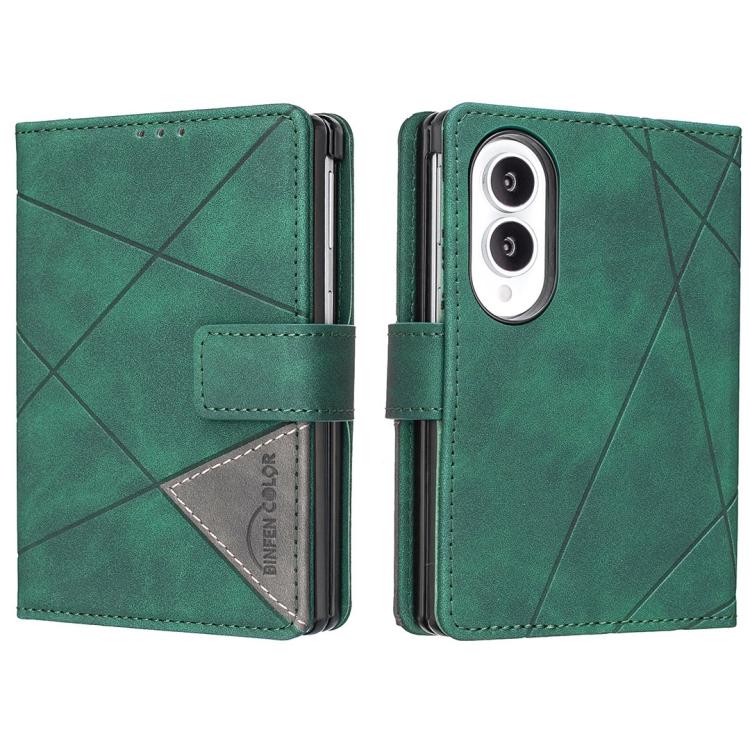 Custodia in pelle con texture a rombi e fibbia magnetica per Galaxy Z Fold8 5G