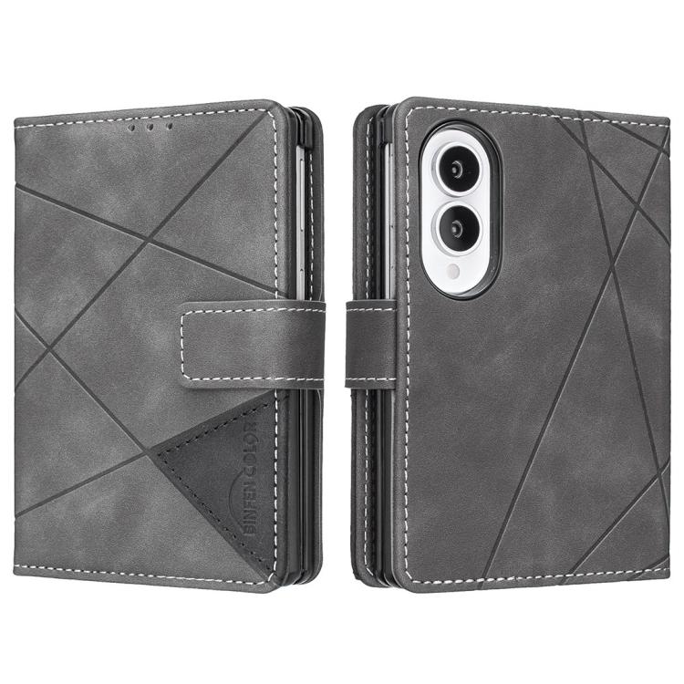 Custodia in pelle con texture a rombi e fibbia magnetica per Galaxy Z Fold8 5G