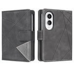Custodia in pelle con texture a rombi e fibbia magnetica per Galaxy Z Fold8 5G
