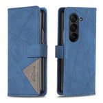 Custodia in pelle con texture a rombi e fibbia magnetica per Galaxy Z Fold8 5G