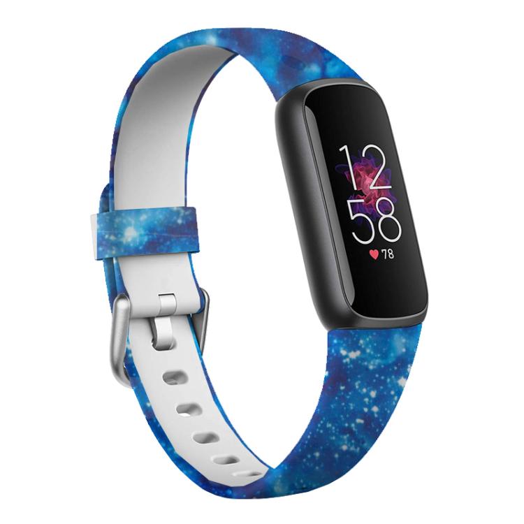 Cinturino per orologio in silicone con fibbia argentata xDfind per Fitbit Luxe, S, L