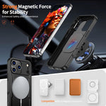 Custodia per telefono Kalebol in metallo con rotazione a 360 gradi e supporto MagSafe., For iPhone 17, For iPhone 17 Air, For iPhone 16 Pro Max, For iPhone 16 Pro