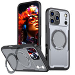 Custodia per telefono Kalebol in metallo con rotazione a 360 gradi e supporto MagSafe., For iPhone 17, For iPhone 17 Air, For iPhone 16 Pro Max, For iPhone 16 Pro