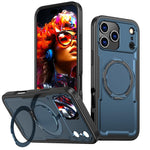 Custodia per telefono Kalebol in metallo con rotazione a 360 gradi e supporto MagSafe., For iPhone 17, For iPhone 17 Air, For iPhone 16 Pro Max, For iPhone 16 Pro