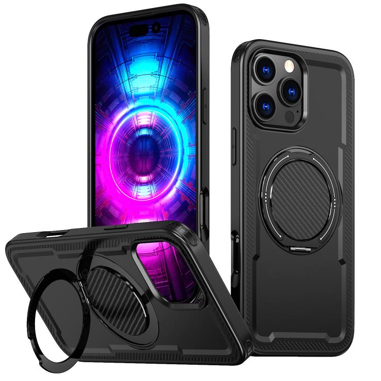 Custodia per telefono Kalebol in metallo con rotazione a 360 gradi e supporto MagSafe., For iPhone 17, For iPhone 17 Air, For iPhone 16 Pro Max, For iPhone 16 Pro