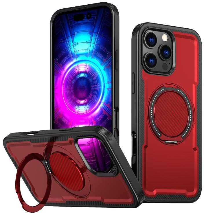 Custodia per telefono Kalebol in metallo con rotazione a 360 gradi e supporto MagSafe., For iPhone 17, For iPhone 17 Air, For iPhone 16 Pro Max, For iPhone 16 Pro