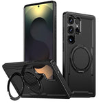 Custodia Kalebol in metallo con rotazione a 360° per Galaxy S25+, S25 Ultra, S24