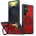 Custodia Kalebol in metallo con rotazione a 360° per Galaxy S25+, S25 Ultra, S24