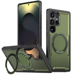 Custodia Kalebol in metallo con rotazione a 360° per Galaxy S25+, S25 Ultra, S24