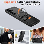Custodia Kalebol in metallo con rotazione a 360° per Galaxy S25+, S25 Ultra, S24