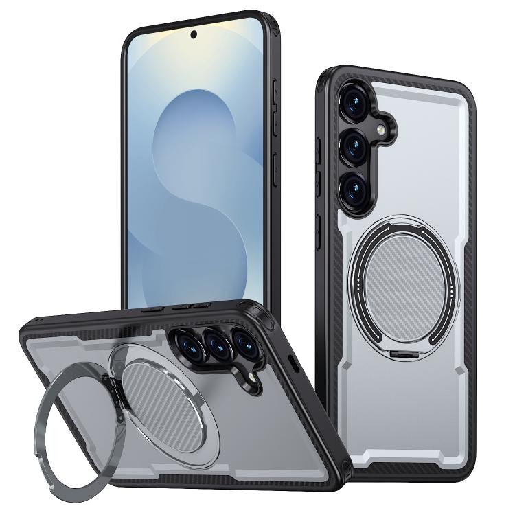 Custodia Kalebol in metallo con rotazione a 360° per Galaxy S25+, S25 Ultra, S24