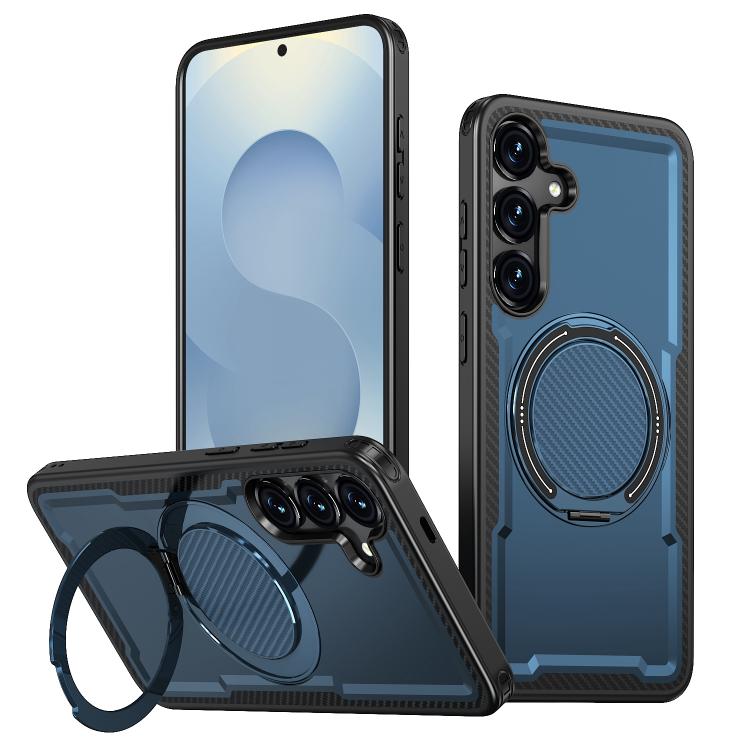 Custodia Kalebol in metallo con rotazione a 360° per Galaxy S25+, S25 Ultra, S24