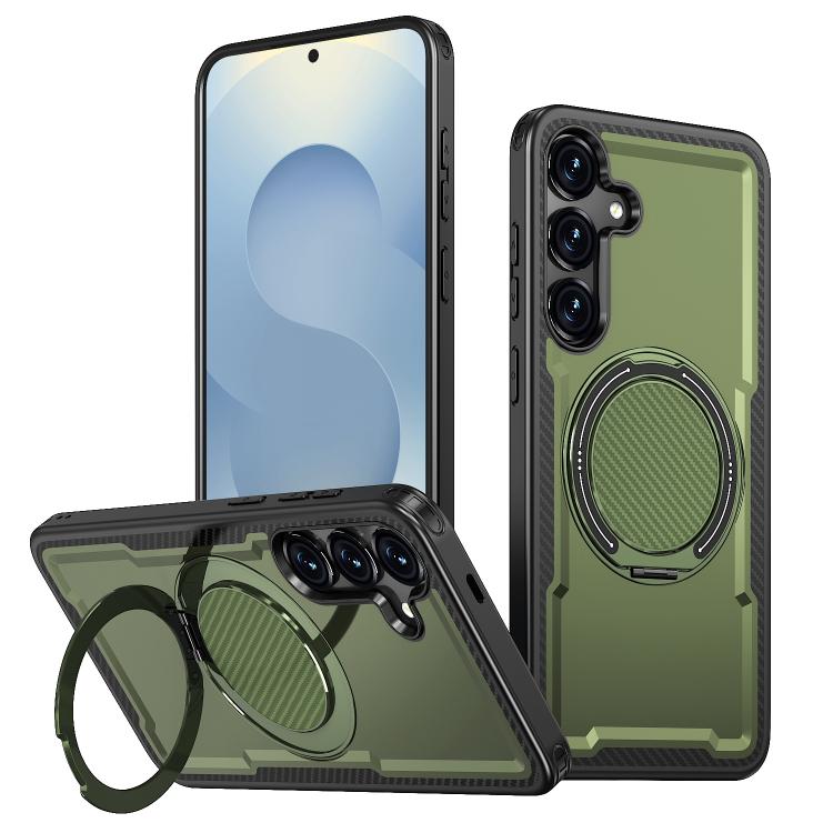Custodia Kalebol in metallo con rotazione a 360° per Galaxy S25+, S25 Ultra, S24