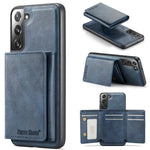 Fierre Shann Portafoglio 2 in 1 con slot per carte RFID e custodia MagSafe per telefono, For Galaxy S22 5G