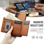 Fierre Shann Portafoglio 2 in 1 con slot per carte RFID e custodia MagSafe per telefono, For Galaxy S23+ 5G, For Galaxy S23 5G, For Galaxy S22 Ultra 5G, For Galaxy S22+ 5G