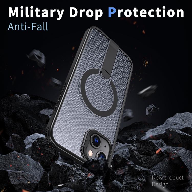 Custodia per telefono Kalebol Honeycomb con sistema di raffreddamento a nido d'ape e supporto MagSafe., For iPhone 13