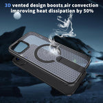 Custodia per telefono Kalebol Honeycomb con sistema di raffreddamento a nido d'ape e supporto MagSafe., For iPhone 13
