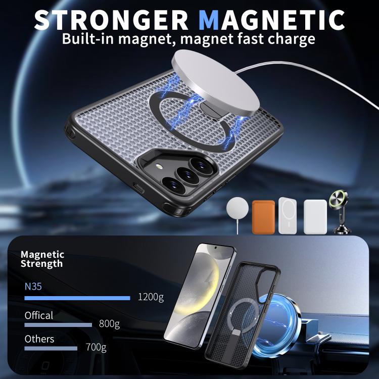 Custodia Kalebol Honeycomb con raffreddamento e supporto MagSafe per Galaxy S24