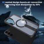 Custodia Kalebol Honeycomb con raffreddamento e supporto MagSafe per Galaxy S24