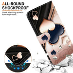 Custodia in pelle con texture cristallina e porta carte per Samsung Galaxy S24