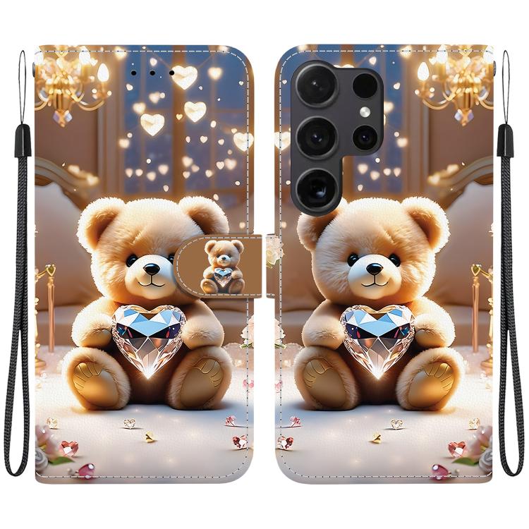 Custodia in pelle con texture cristallina e porta carte per Samsung Galaxy S24