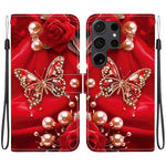 Custodia in pelle con texture cristallina e porta carte per Samsung Galaxy S24